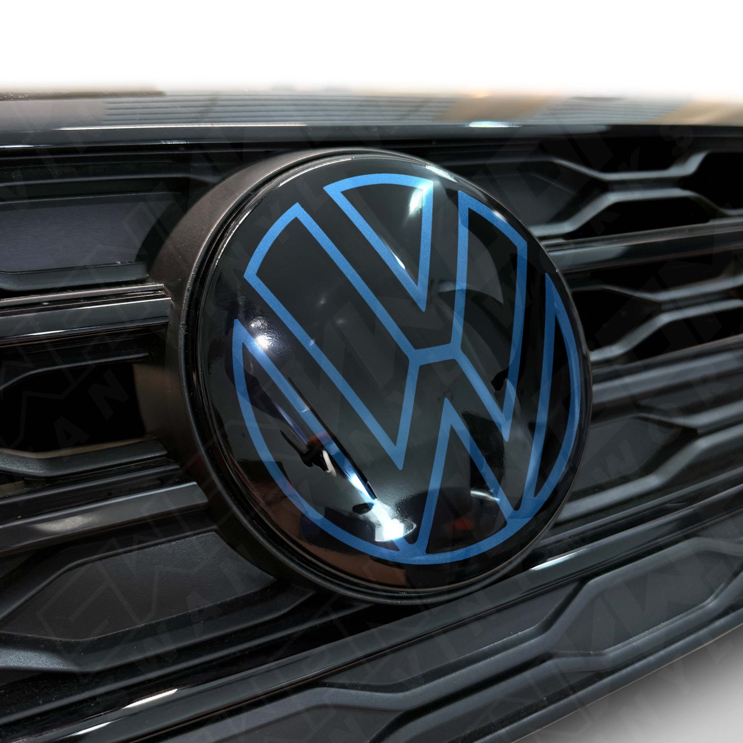 Front VW ACC Badge Vinyl Overlay
