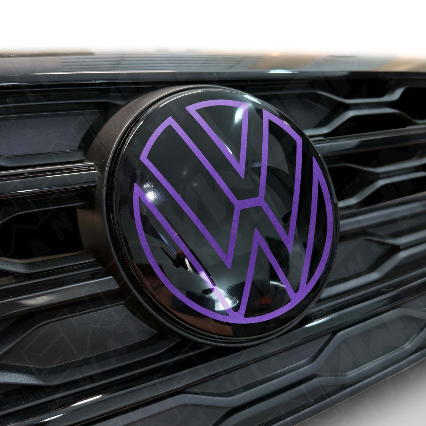 Front VW ACC Badge Vinyl Overlay