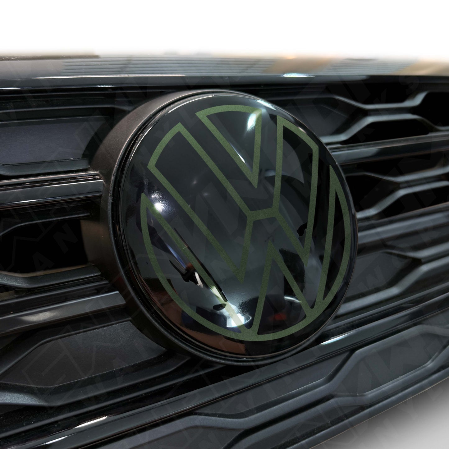 Front VW ACC Badge Vinyl Overlay