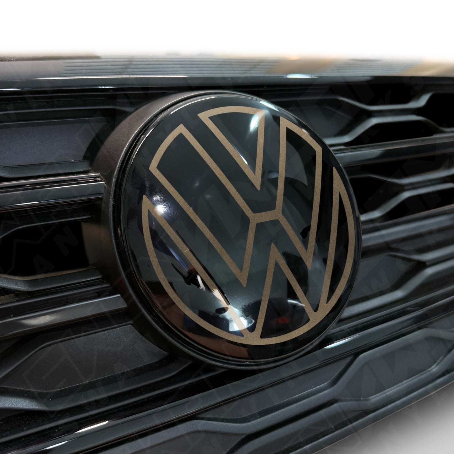 Front VW ACC Badge Vinyl Overlay