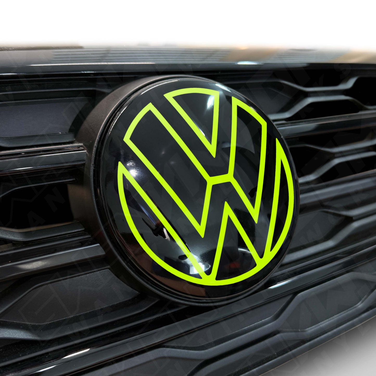 Front VW ACC Badge Vinyl Overlay