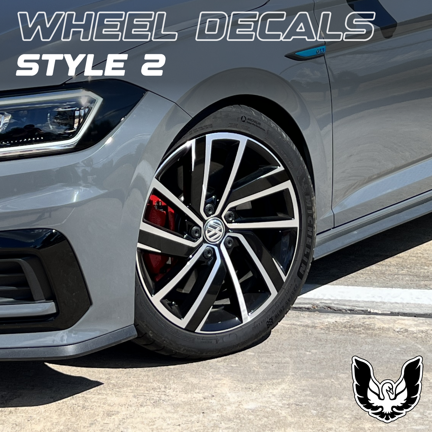 Wheel Decals "Style 2" | 2019-2021 GLI (Polanka Wheels)
