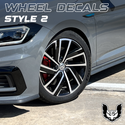 Wheel Decals "Style 2" | 2019-2021 GLI (Polanka Wheels)