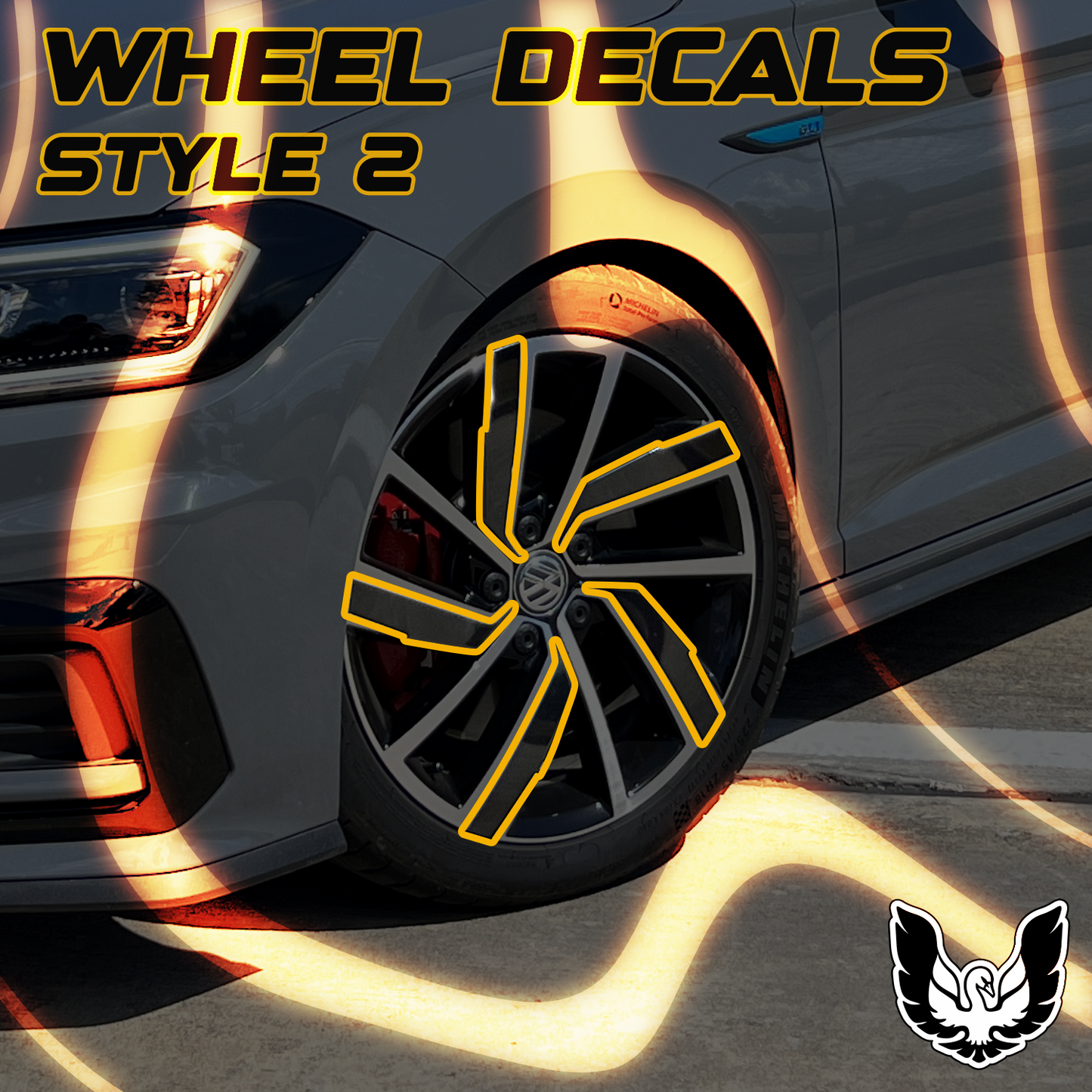 Wheel Decals "Style 2" | 2019-2021 GLI (Polanka Wheels)